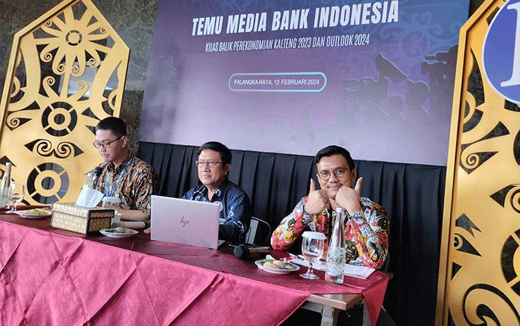 Temu Media Bank Indonesia Kilas Balik Perekonomian Kalteng 2023 dan Outlook 2024 pada Selasa, 13 Februari 2024. (FOTO: TESTI PRISCILLA)