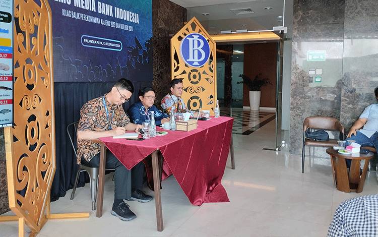 Temu Media Bank Indonesia Kilas Balik Perekonomian Kalteng 2023 dan Outlook 2024 pada Selasa, 13 Februari 2024.(FOTO: TESTI PRISCILLA)