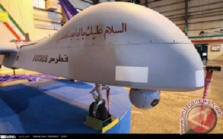 Dokumentasi foto pesawat tempur nirawak jenis Fotros Drone-7 HR milik militer Iran (IRNA)