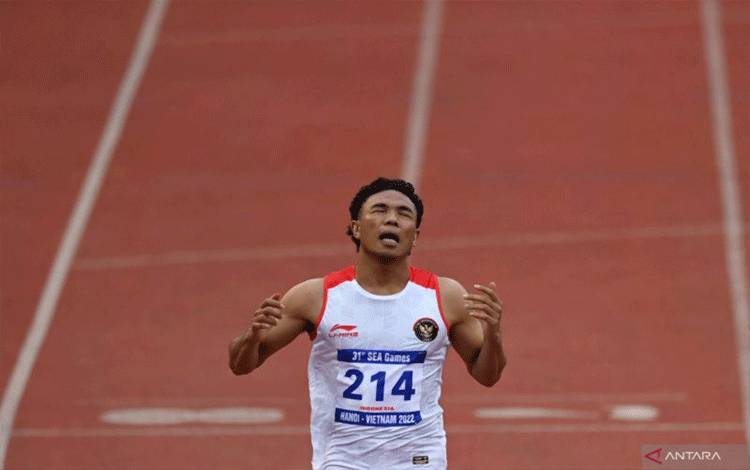 Sprinter Indonesia Lalu Muhammad Zohri. (ANTARA FOTO/Aditya Pradana Putra)