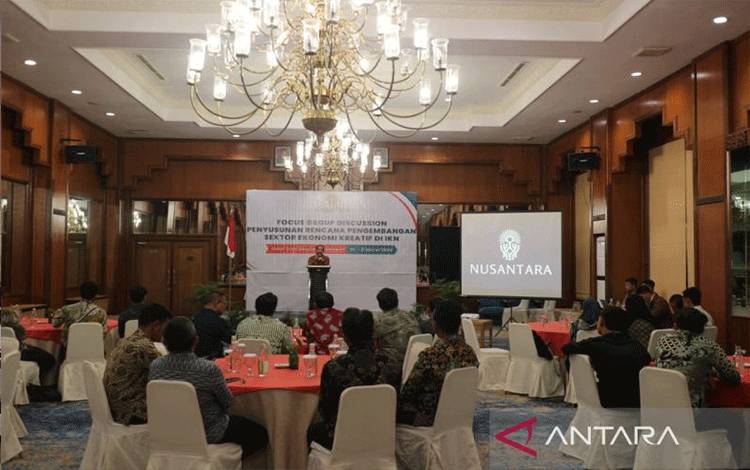 Forum diskusi diadakan Direktorat Kebudayaan, Pariwisata dan Ekonomi Kreatif OIKN sebagai salah satu langkah susun Talanpekda untuk kembangkan ekraf di Kota Nusantara. ANTARA/HO-dokumen OIKN