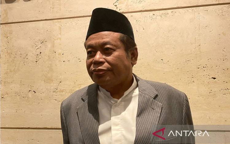 Wakil Ketua Umum Majelis Ulama Indonesia (MUI) K.H. Marsudi Syuhud ditemui di kantor Badan Pengelola Keuangan Haji (BPKH), Jakarta, pada Selasa (26/3/2024). (ANTARA/Lintang Budiyanti Prameswari)