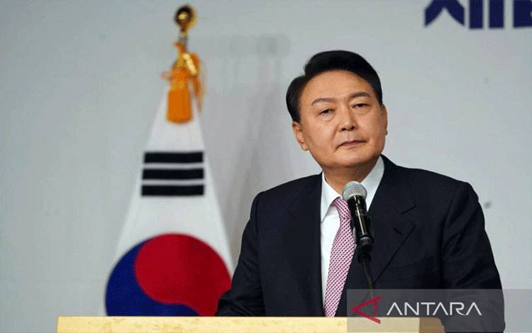 Arsip - Presiden Korea Selatan Yoon Suk Yeol. (ANTARA/Xinhua/James Lee/am)