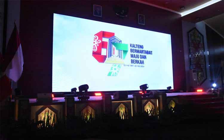 Logo resmi hari jadi ke 67 Provinsi Kalteng saat diluncurkan di Aula Jayang Tingang, Rabu, 24 April 2024. (FOTO:SETDA KALTENG)