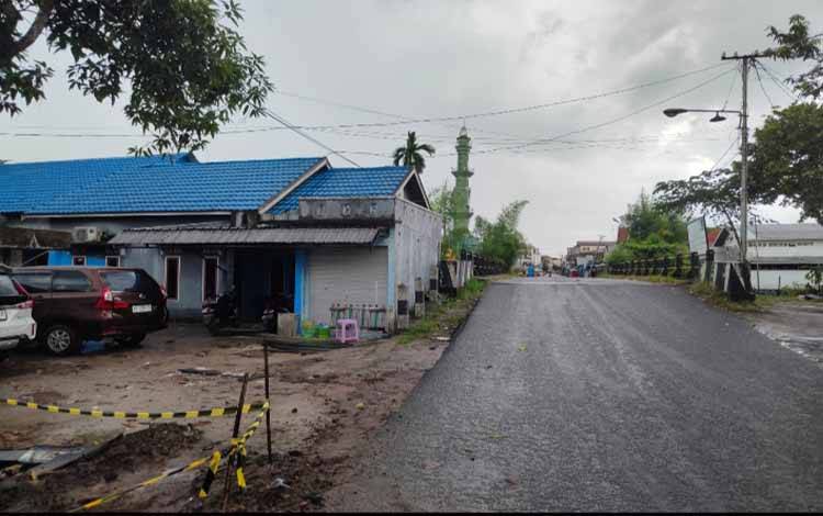 Lokasi kejadian nenek 64 tahun menjadi korban gendam di Jalan Iskandar, Sampit,Kecamatan Mentawa Baru Ketapang, Kabupaten Kotim. (FOTO: BUDDI)