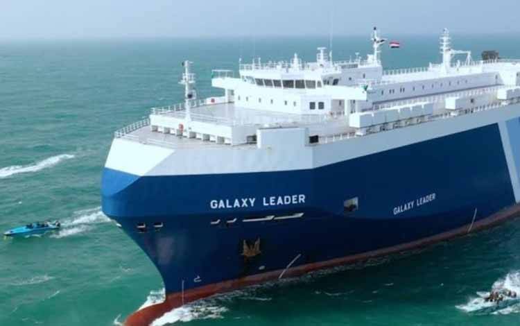 Houthi membajak sebuah kapal milik sebuah perusahaan Israel di Laut Merah. ANTARA/Anadolu/tm