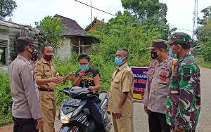 Satgas Covid-19 Kecamatan Sanaman Mantikei Gelar Operasi Yustisi Wajib Pakai Masker