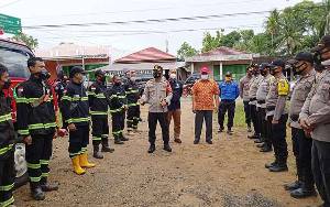 Kapolres dan Kepala BPBD Cek Posko Karhutla di Kecamatan Dusun Tengah