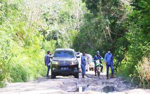 Bupati Barito Utara Berharap Jalan Tembus Lemo - Palangka Dapat Dilalui Mobil Kecil
