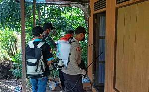 Cegah Covid-19, Pemerintah Kelurahan Panamas Lakukan Penyemprotan Disinfektan
