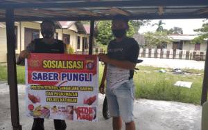 Polsek TSG dan Pulau Malan Sosialisasi Satgas Saber Pungli