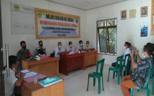 Koramil Tumbang Talaken Dilibatkan dalam Pembahasan Anggaran Desa Tumbang Jalemu