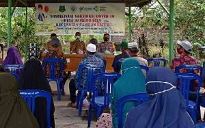 Sukseskan Program Vaksinasi, Pemerintah Desa Tamban Jaya Sosialisasikan ke Masyarakat