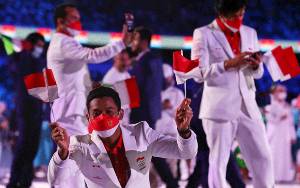 Kontingen Indonesia Tampil Gagah di Upacara Pembukaan Olimpiade Tokyo