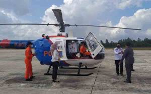 Distribusi Vaksin ke Kobar Gunakan Helikopter Polri, Polres Kobar Lakukan Pengawalan Ketat