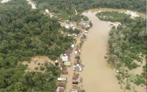Video dari Udara Kondisi Banjir di Mentaya Hulu