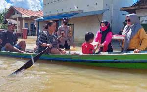 Banjir di Kotim kembali Meluas Hingga Desa Hanjalipan Kecamatan Kota Besi