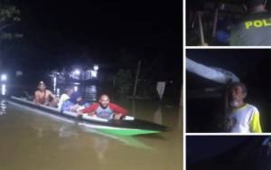 Pasutri di Tumbang Samba Terjebak Banjir 2 Hari 2 Malam tidak Makan