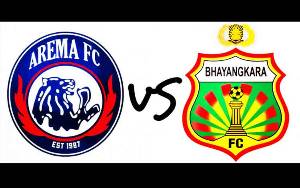 10 Pemain Bhayangkara Imbangi Arema FC 1-1