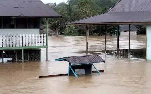 Ratusan Rumah di Pedalaman Barito Utara Masih Terendam Banjir