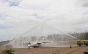 Bupati Barito Utara Sambut Kedatangan Perdana Pesawat Wings ATR 72-600