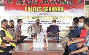 Polres Seruyan Gelar Coffee Morning Bersama PWI