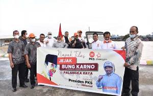 Presiden PKS Napak Tilas Jejak Bung Karno di Palangka Raya