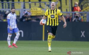 Gol Perpisahan Haaland Antar Dortmund Kalahkan Hertha Berlin 2-1