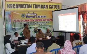 Nomor Pelayanan Sistem Administrasi Berbasis Digital Kecamatan Tamban Catur Diluncurkan