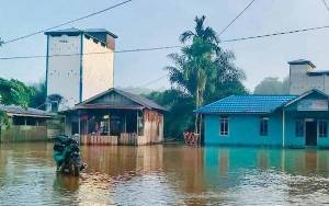 Syukurlah, Banjir di Tumbang Mujam Mulai Surut