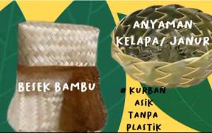 Kurban Tanpa Sampah Plastik, Pemkab Kobar Imbau Gunakan Besek untuk Bungkus Daging Kurban