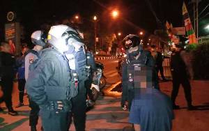 Polisi Ditabrak saat Bubarkan Balap Liar di Palangka Raya