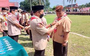 Wabup Barito Timur Bacakan Sambutan Ketua Kwartir Nasional pada Peringatan Hari Pramuka ke 61