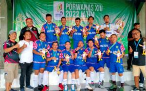 Tim Futsal PWI Kalteng Sabet Medali Emas Porwanas Malang Raya