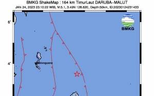 Maluku Utara Diguncang Gempa 5,1 Magnitudo