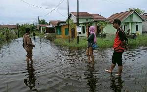 BPBD Cek Genangan Air di Jalan Pasendeng, 100 Rumah Terdampak