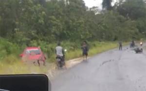 Sepeda Motor dan Mobil Terlibat Kecelakaan di Timpah, 1 Orang Meninggal