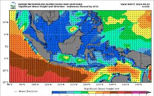 BMKG: Waspada Gelombang Tinggi di Perairan Indonesia pada 23-24 April
