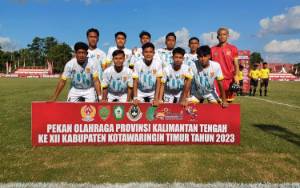 Pulangkan Tim Lamandau, Tim Sepak Bola Kobar Masuk Semi Final Porprov Kalteng 2023
