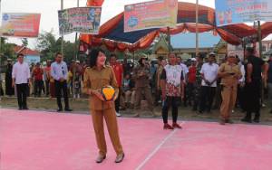 Bupati Pulang Pisau Buka Turnamen Bola Volly Kecamatan Maliku