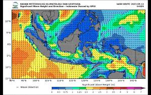 BMKG: Waspada Gelombang Tinggi di Sejumlah Perairan Indonesia