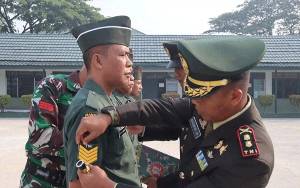 Kodim 1011 Kuala Kapuas Gelar Korps Rapot Kenaikan Pangkat Puluhan Anggota