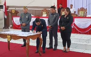 DPRD Gunung Mas dan Kepala Daerah Setujui Dua Raperda Ini Jadi Perda