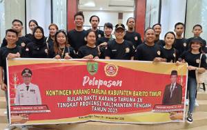 Pj Bupati Barito Timur Lepas Kontingen Karang Taruna Ikut BBKT IX Kalteng