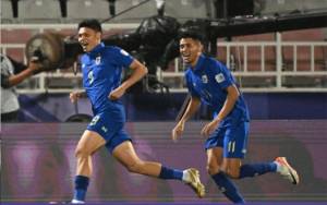 Dua Gol Supachai Chaided Bawa Thailand Menang atas Kirgistan