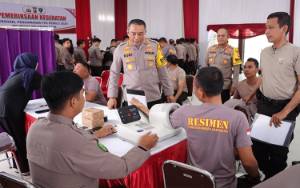 Polresta Palangka Raya Periksa Kesehatan dan Latih Personel Pengamanan Pemilu 2024