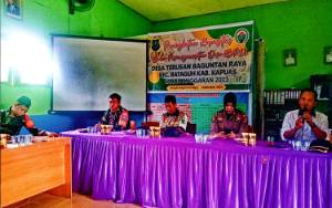 Unsur Tripika Kecamatan Bataguh Tinjau Kesiapan Pelaksanaan Pemilu di Sejumlah Desa Wilayah Perairan
