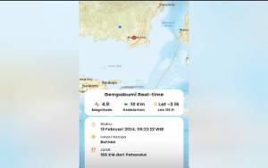 BMKG Benarkan Ada Guncangan Dampak Gempa di Palangka Raya