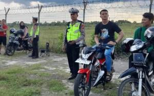 Polsek Pahandut Tingkatkan Patroli Cegah Balapan Liar di Bandara Tjilik Riwut