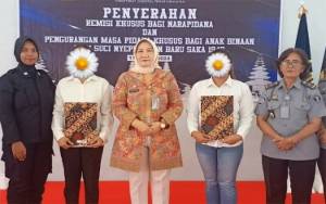 Sejumlah WBP Lapas Perempuan Palangka Raya Terima Remisi Nyepi
